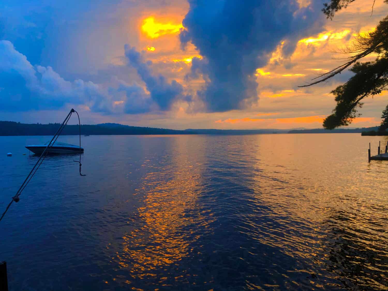 Sunset on Long Lake, Maine