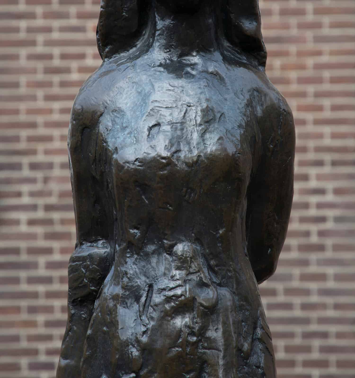 Anne Frank statue in Amsterdam (Netherlands)