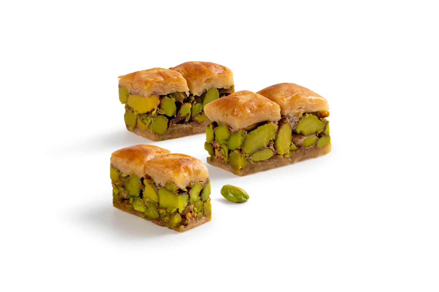 Delicious Baklava with PistachioTraditional Turkish and Syrian Sweets