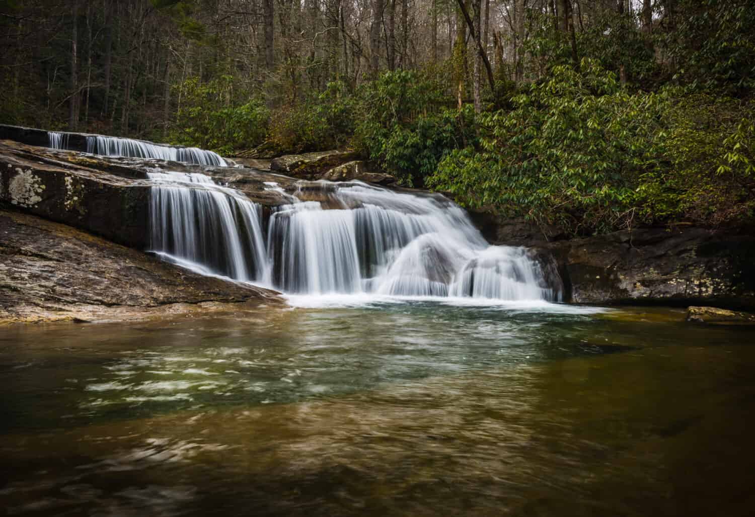 Waterfalls at South Mountains State Park in North Carolina