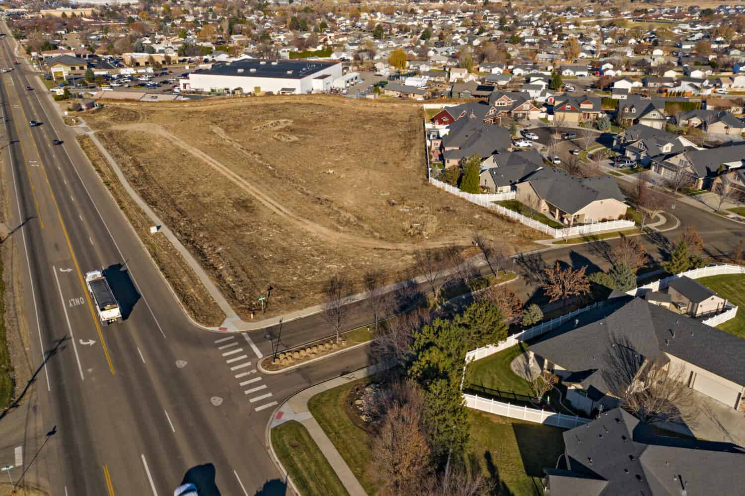 Residential Area with Empty Land in Nampa, Idaho