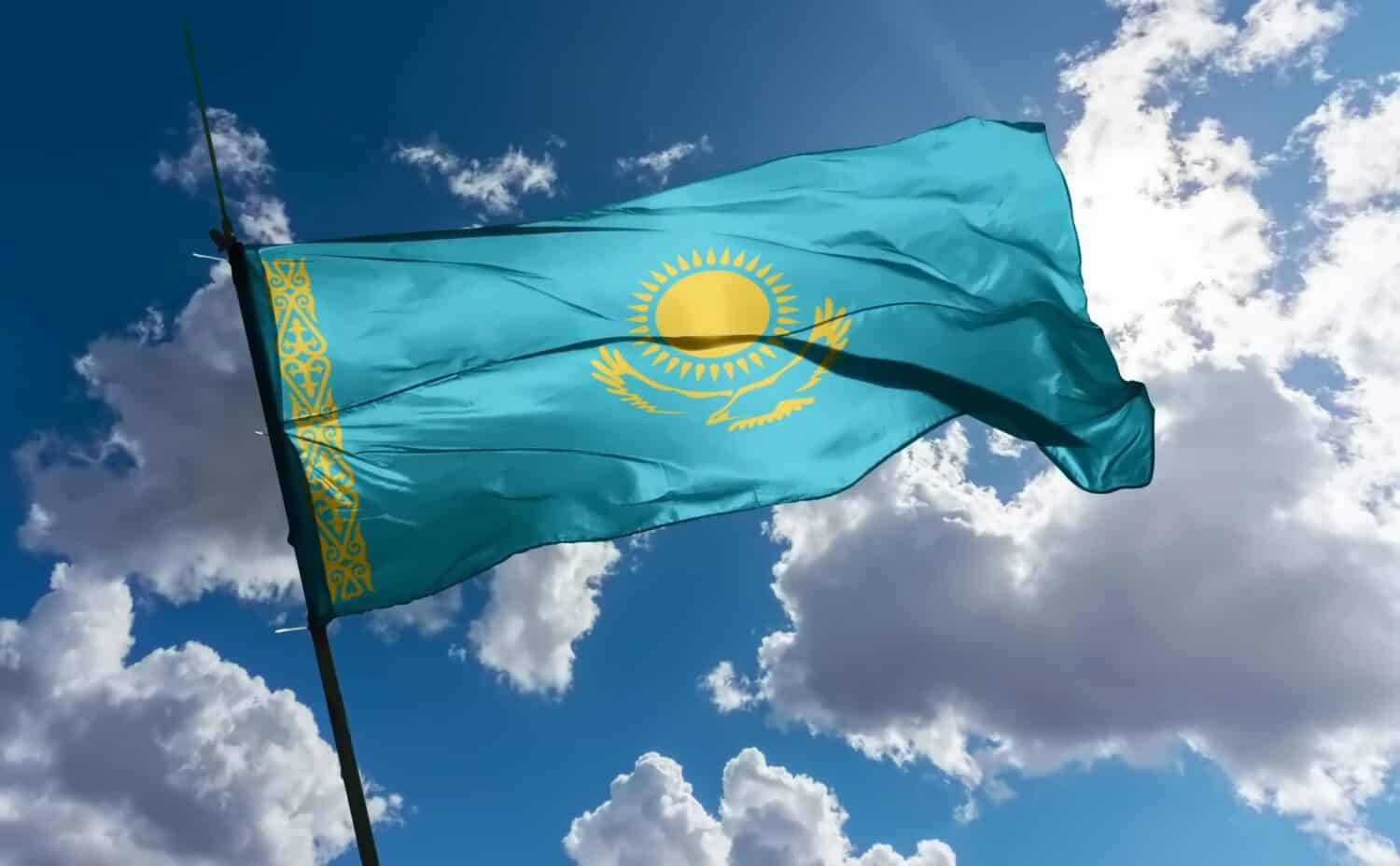 flag of kazakhstan Mass protests in Kazakhstan. flag of kazakhstan