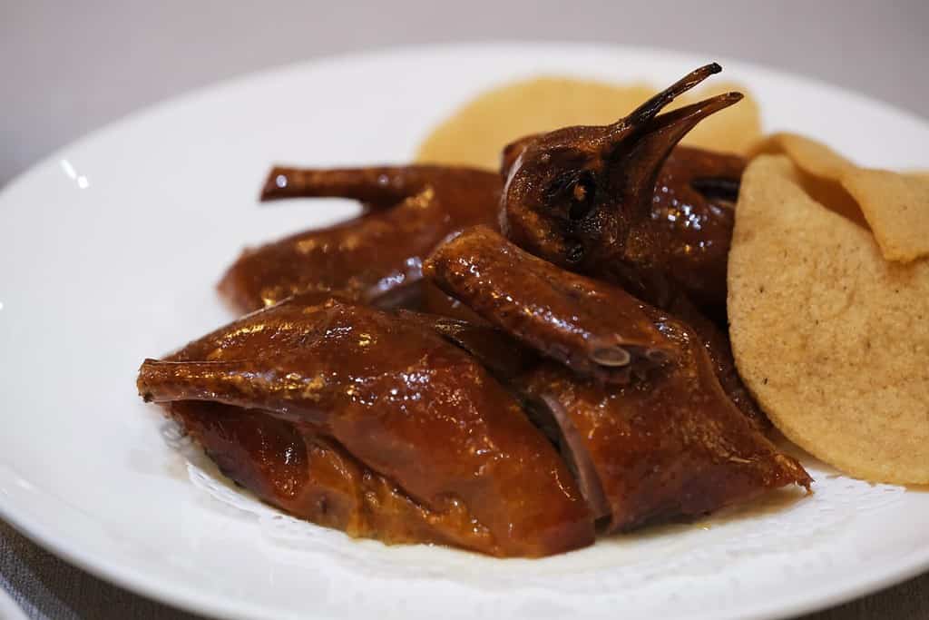 Squab meat is high in protein, low in fat, and low in cholesterol.