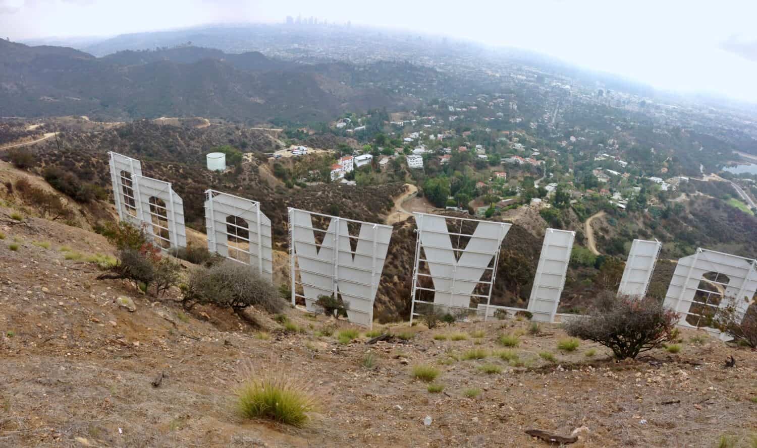 View of LA from the Back of the Hollywood Sign