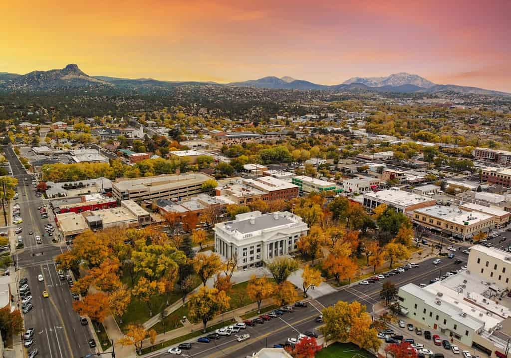 A fall view of the prescott square