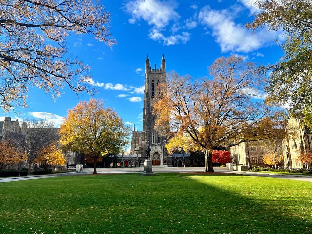 Duke University Chapel in Early Fall