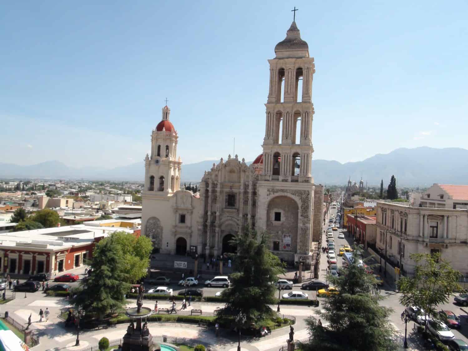 In the Cathedral Village of Saltillo, Mexicoold buildings