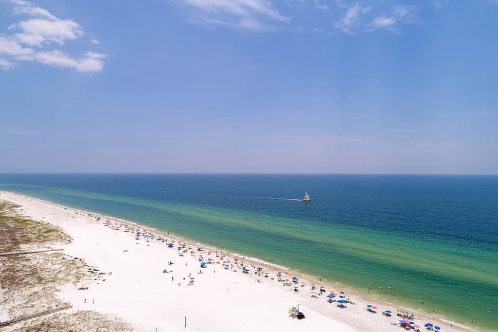 Aerial view of Gulf Shores, Alabama