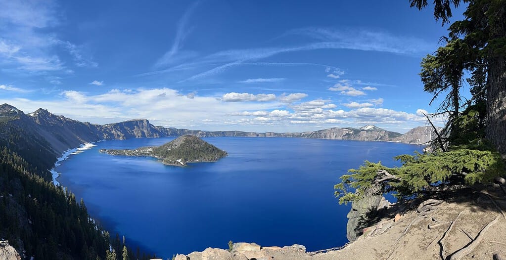 Crater lake a panoramic view