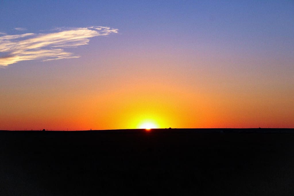 Simple sunset in western Kansas