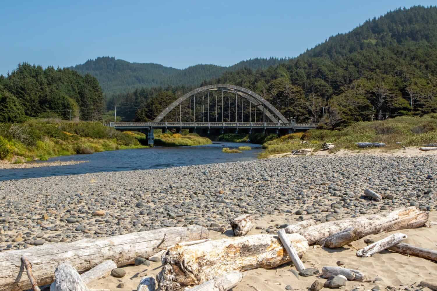 Tenmile Creek Bridge from Stonefield Beach, Oregon