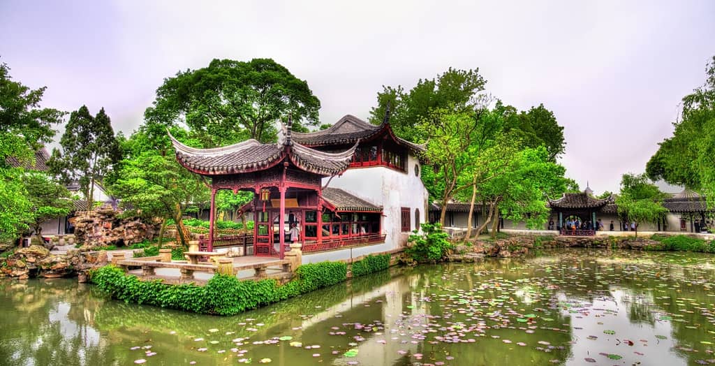 Humble Administrator's Garden, the largest garden in Suzhou, China. UNESCO heritage site.