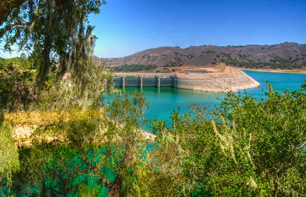 The Bradbury Dam at Lake Cachuma in Santa Barbara County - USA