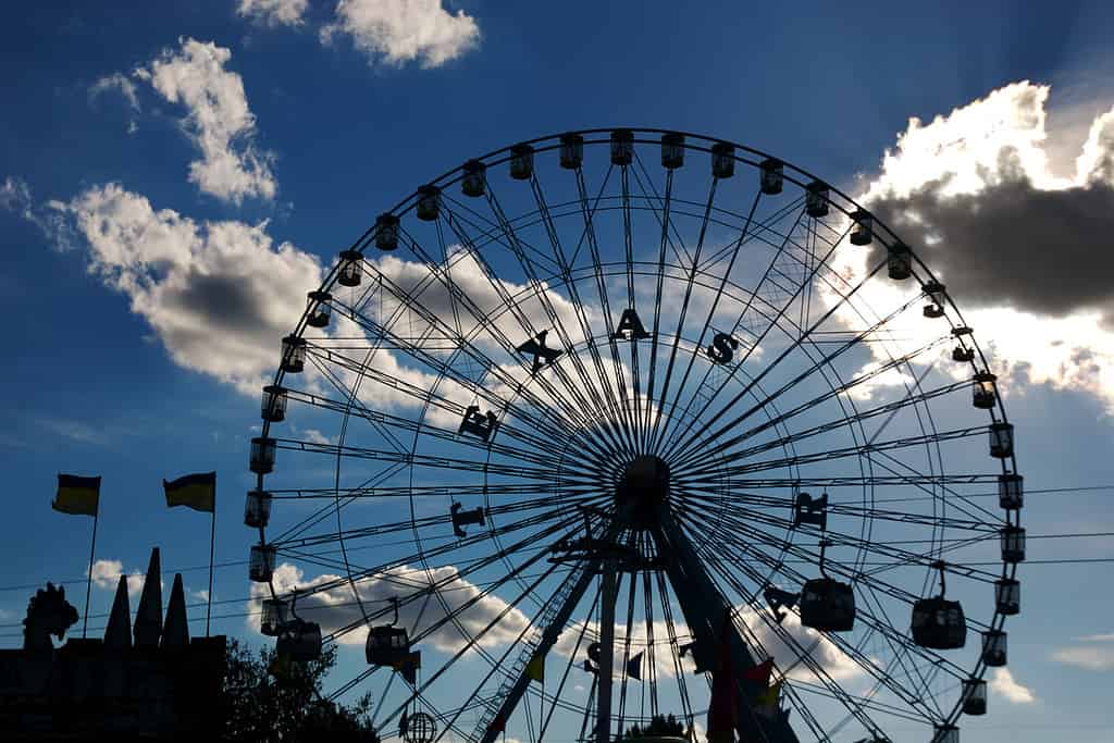 The giant Ferris Wheel at the Texas State Fair.