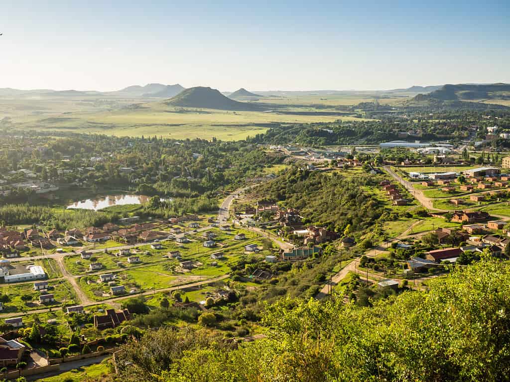 View over Maseru, the capital of Lesotho.