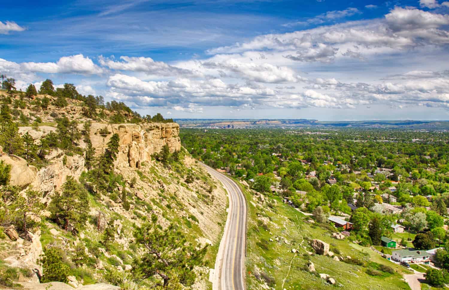 Zimmerman trail as it winds up the rim rocks on the West end of Billings, Montana.