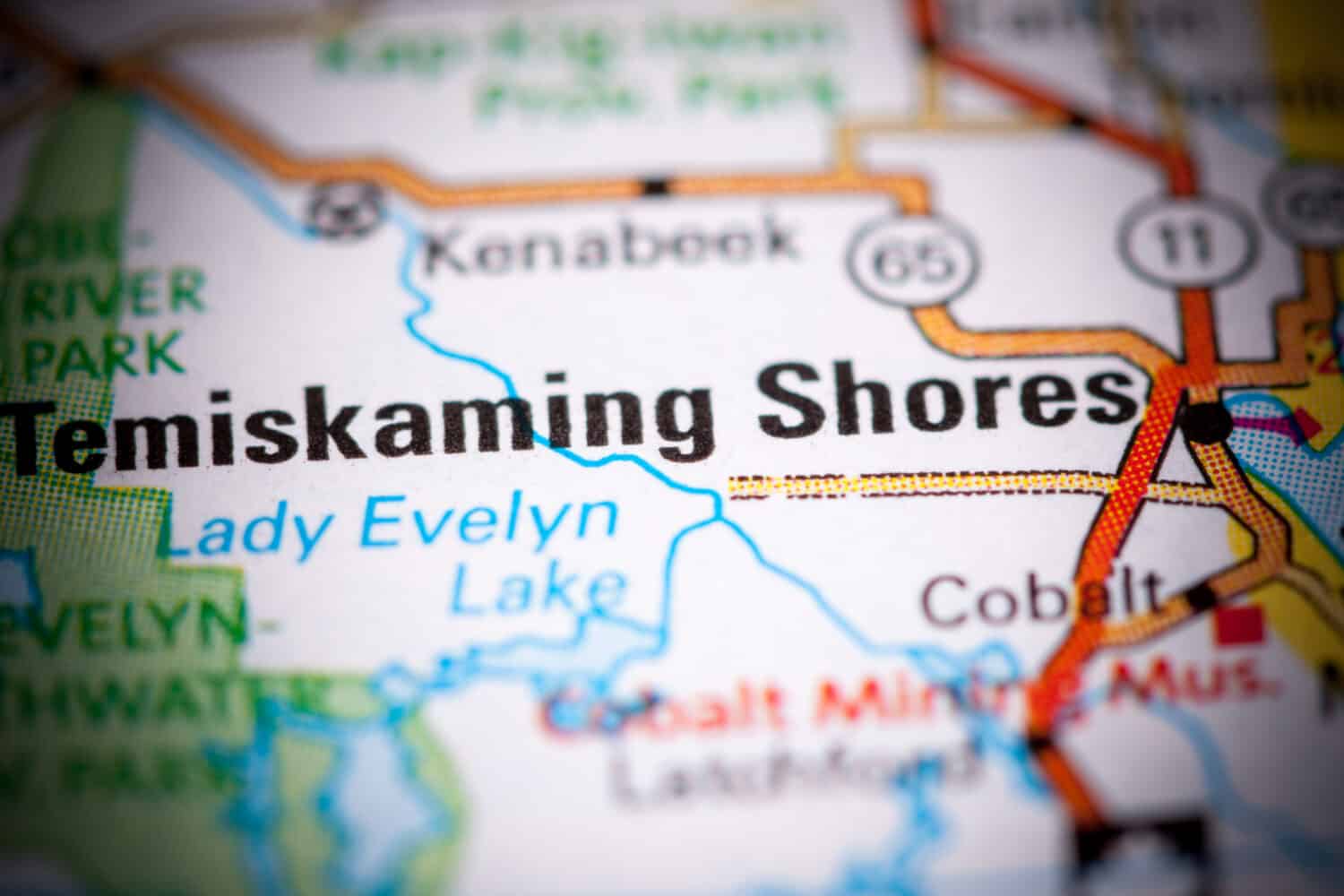 Temiskaming Shores. Canada on a map.