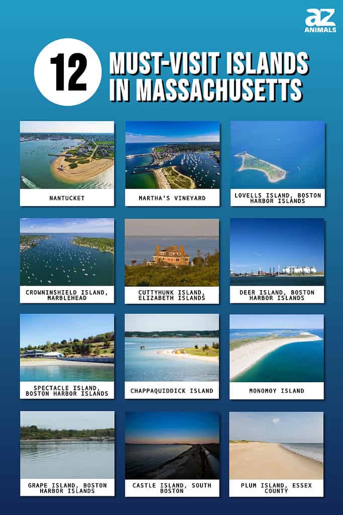 Infographic for the 12 Must-Visit Islands in Massachusetts.