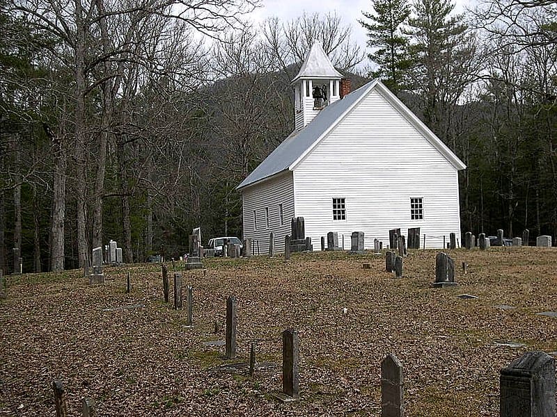 Cades Cove Churches at the Great Smoky Mountains National Park in Townsend