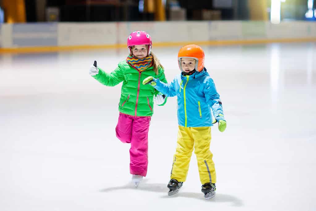 Children love winter sports