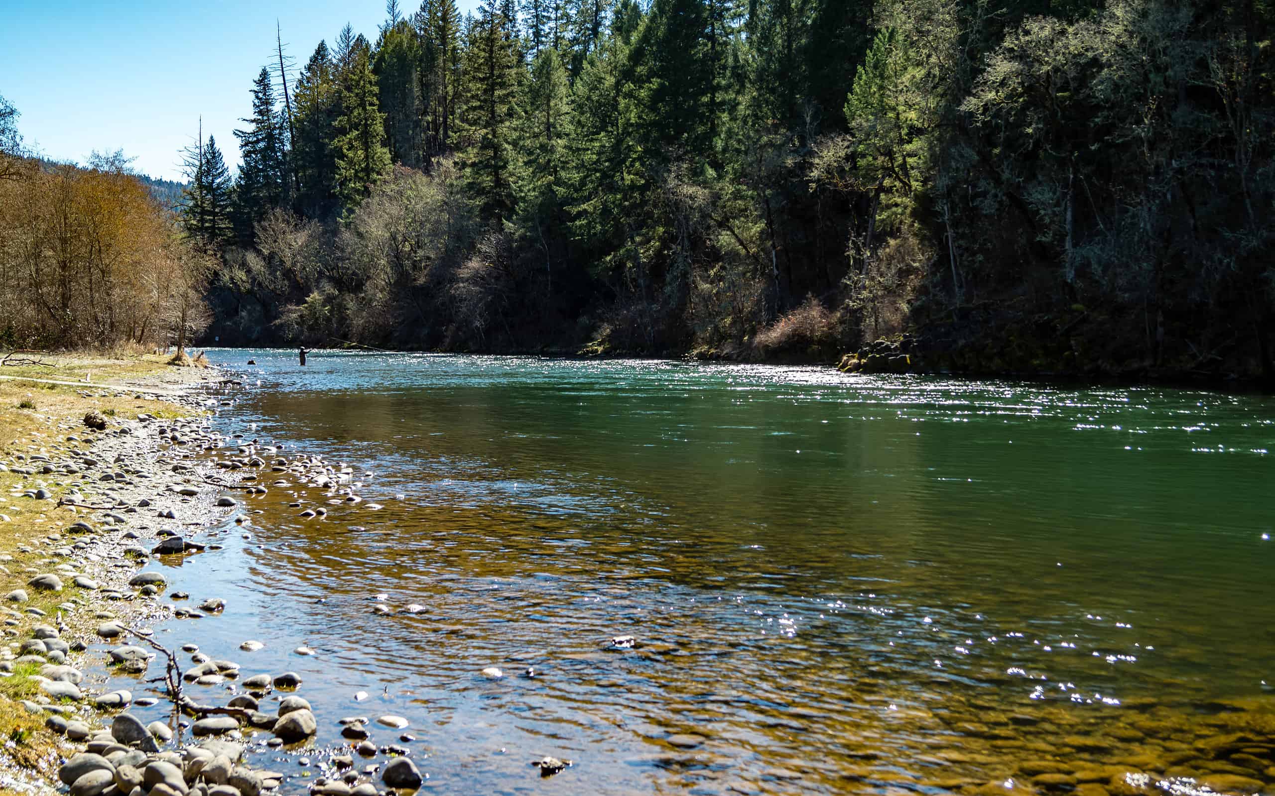 The Rogue River flows through Casey State Recreation Site