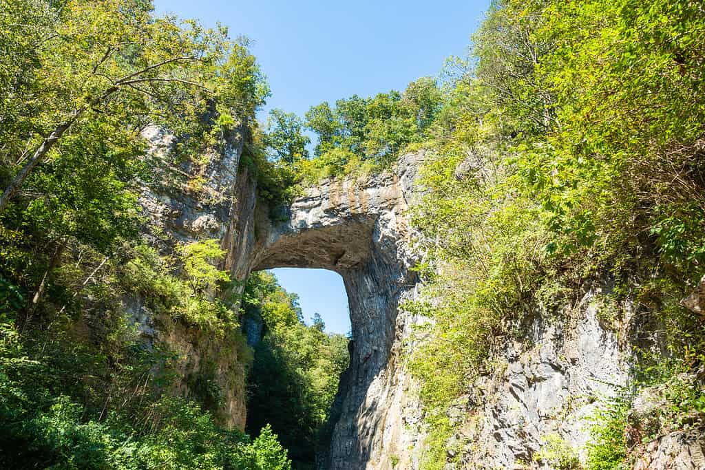 Natural Bridge geological formation in Rockbridge County, Virginia