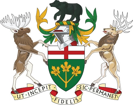 Coat of arms of ONTARIO, CANADA