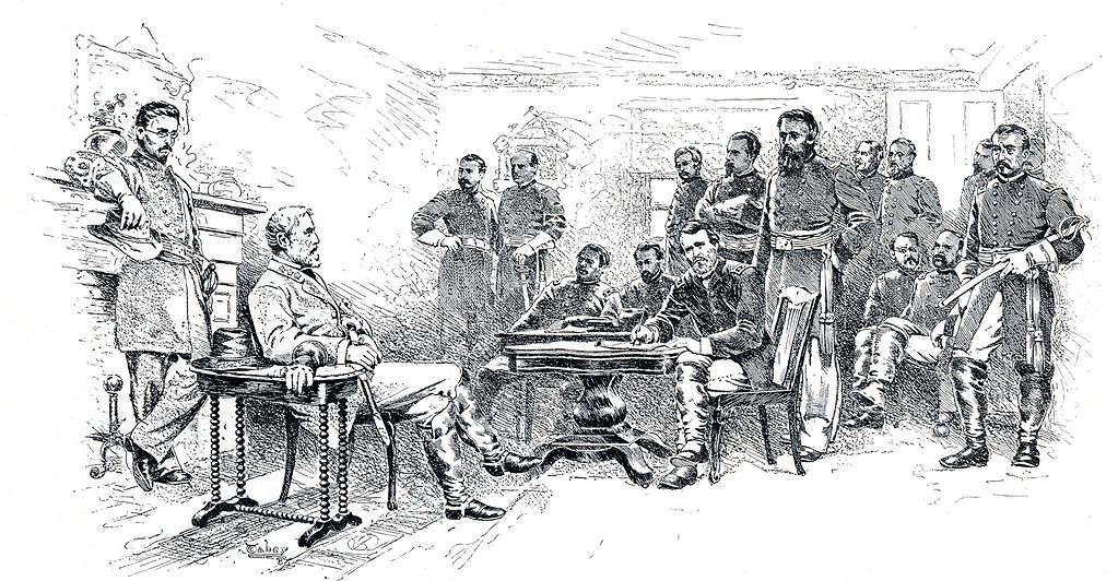 General Robert E Lee surrender at Appomatox