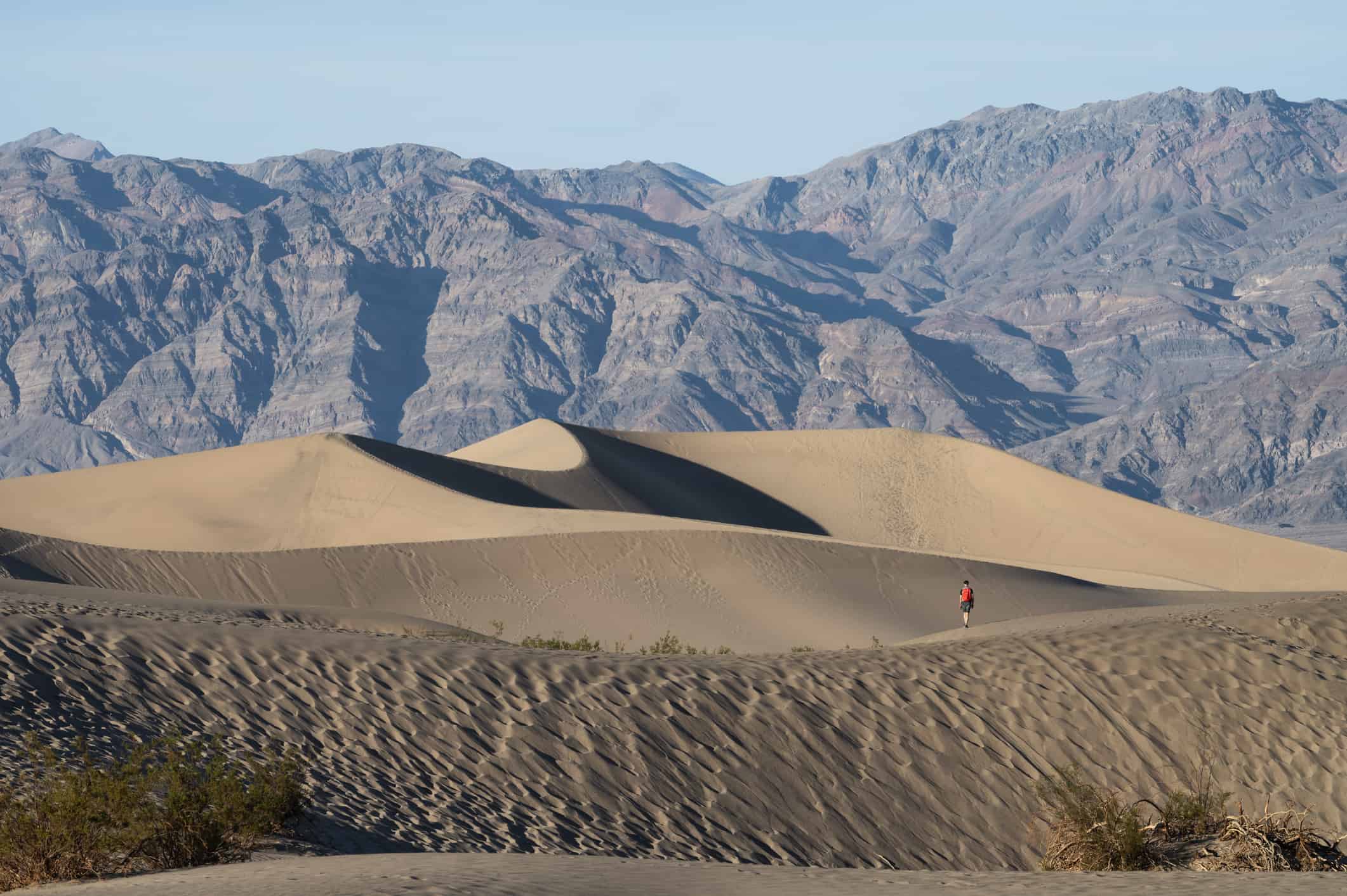 Mesquite Flat Sand Dunes at Sunset in Death Valley, California
