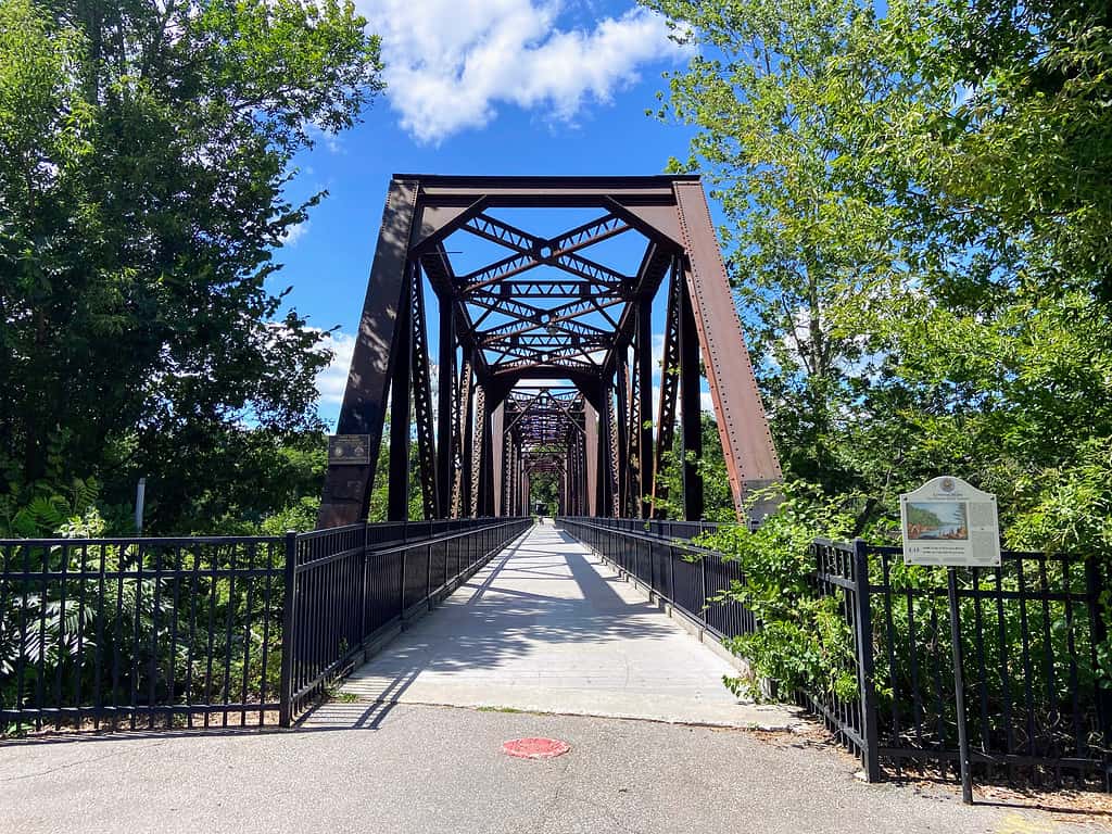 Auburn Riverwalk Bridge in Lewiston, Maine