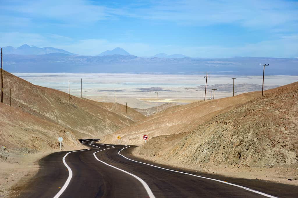 Chile. Pan-American Highway. Road