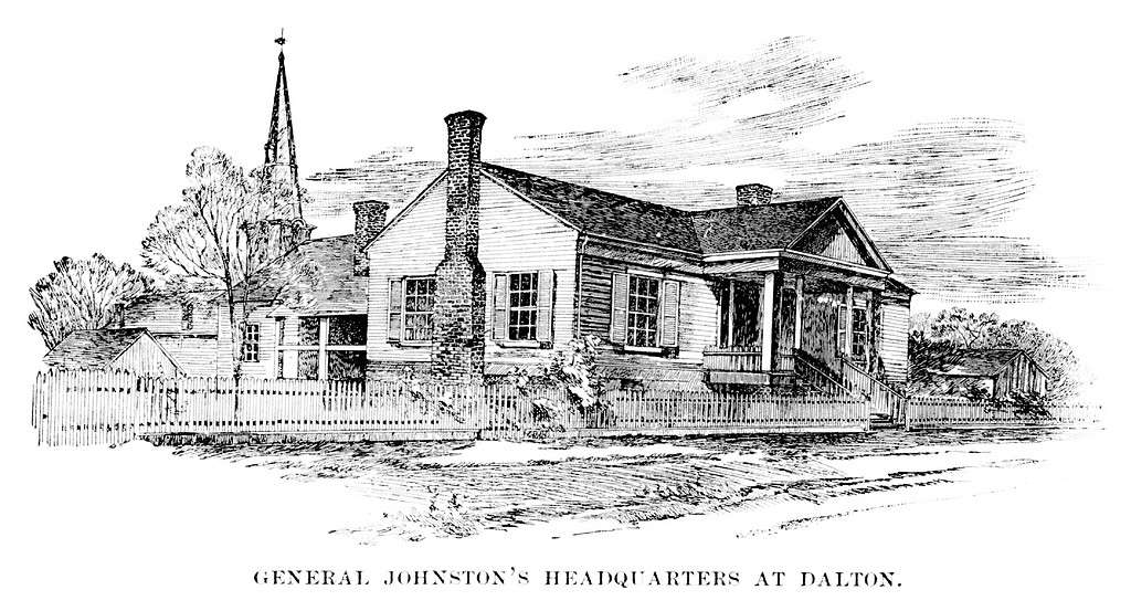 Confederate General Johnston's Headquarters at Dalton, Georgia, United States, American Civil War 1861-1865