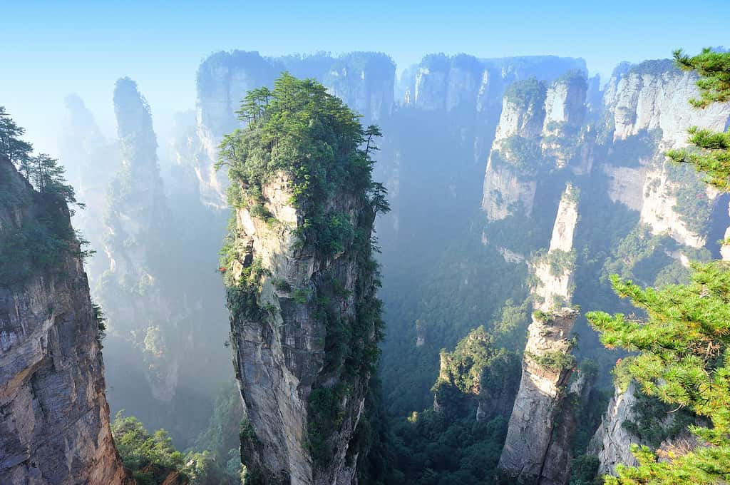 mountain landscape of zhangjiajie national park,china