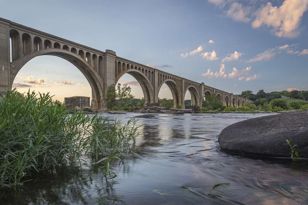 Richmond Railroad Bridge Crossing the James River