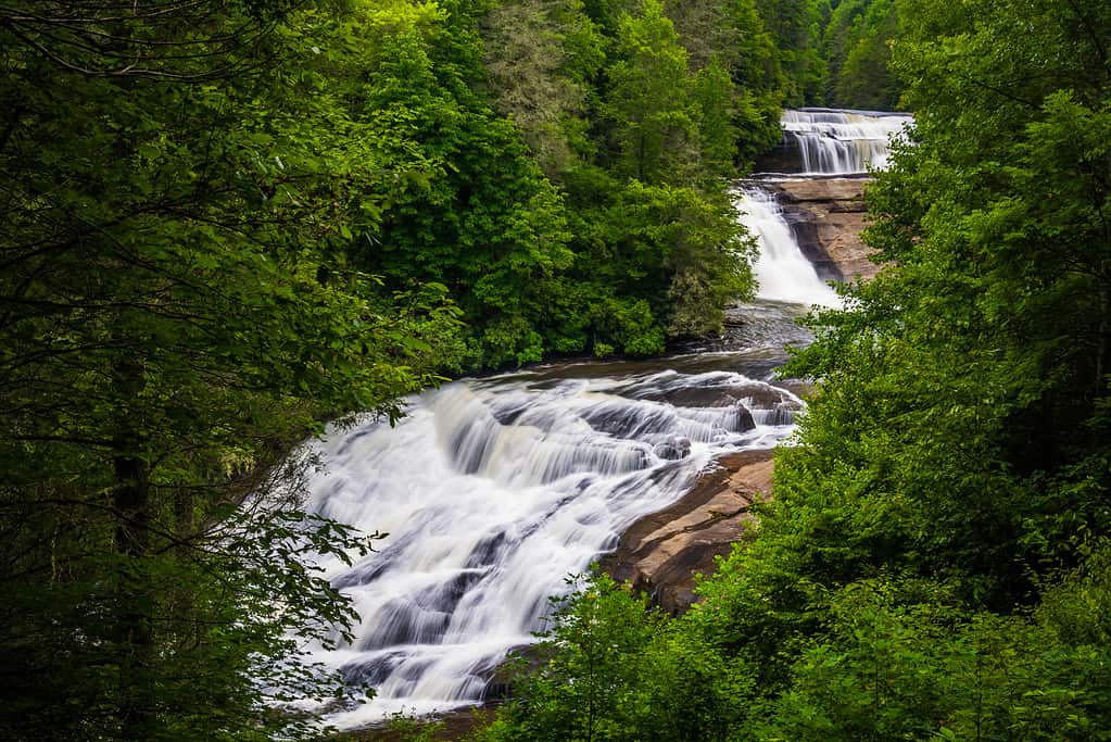 View of Triple Falls, in Dupont State Forest, North Carolina.