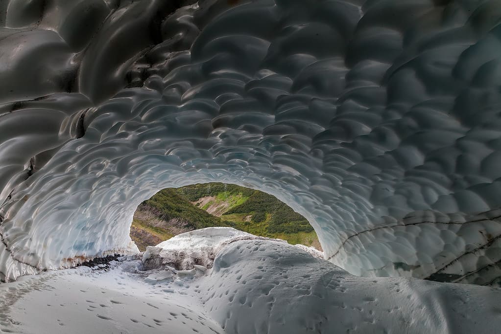 Amazing winter ice cave