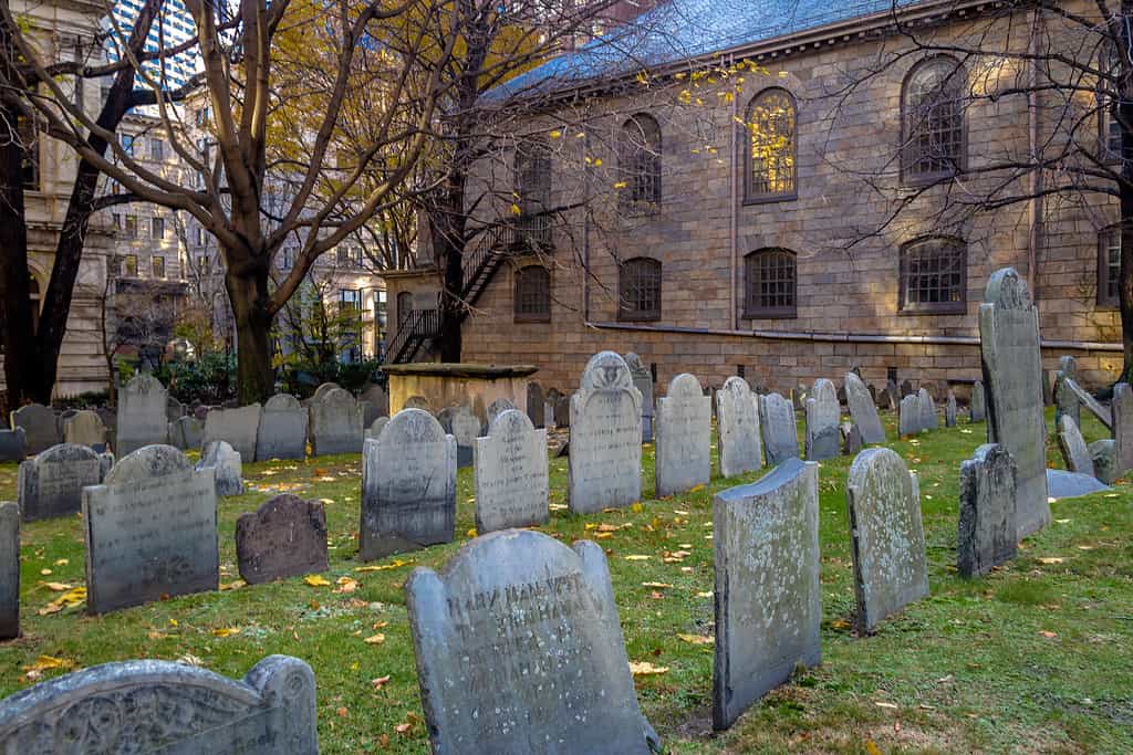 King's Chapel Burying Ground cemetery - Boston, Massachusetts, USA