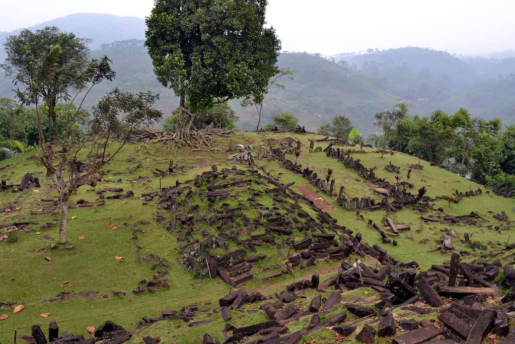 Gunung Padang megalithic site in West Java, Indonesia