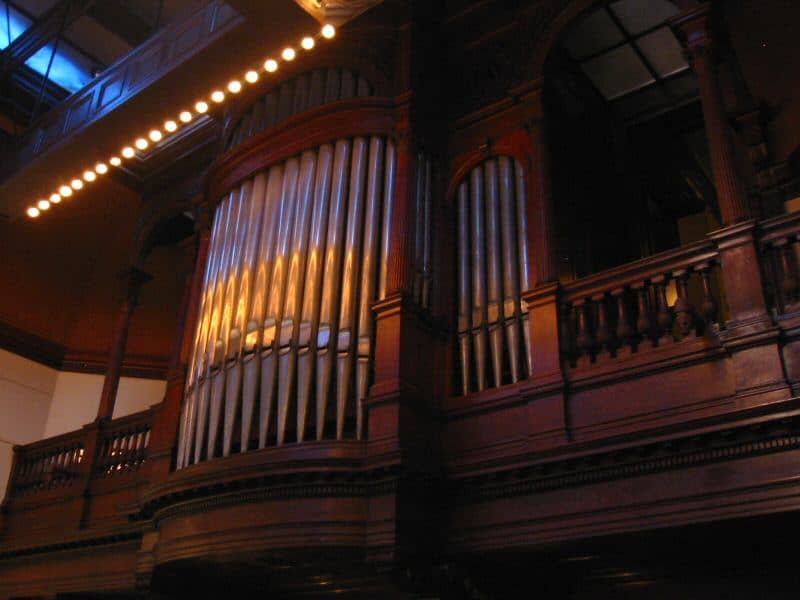 Huge pipe organ in the James J. Hill House in Saint Paul, Minnesota.
