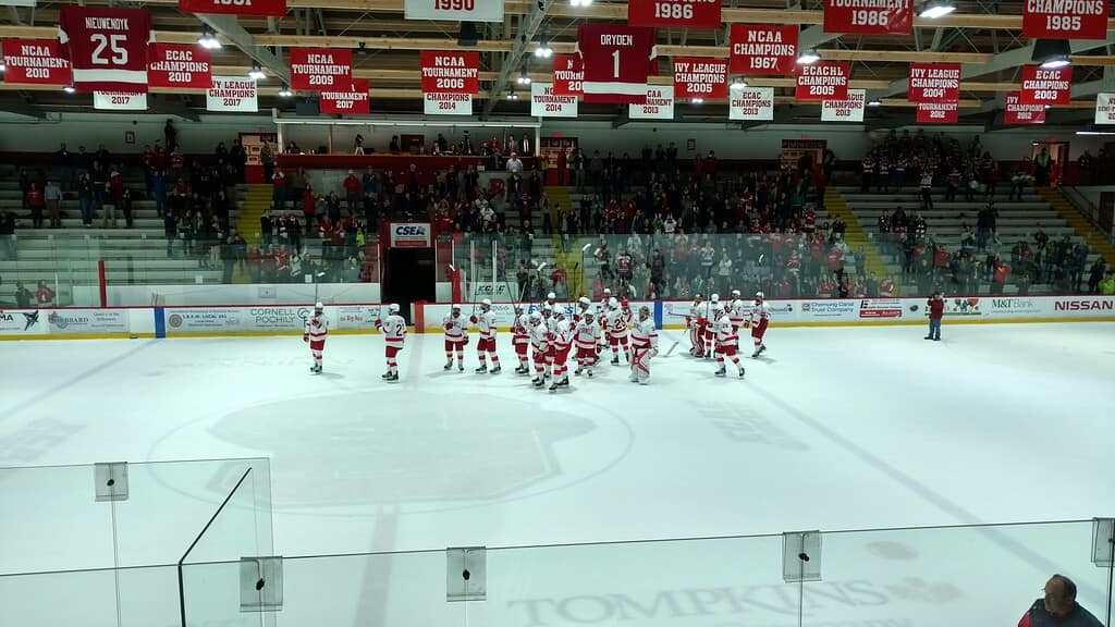 The Lynah Rink is located in Ithaca, NY, at Cornell University and is one of the 11 oldest hockey rinks in the country.