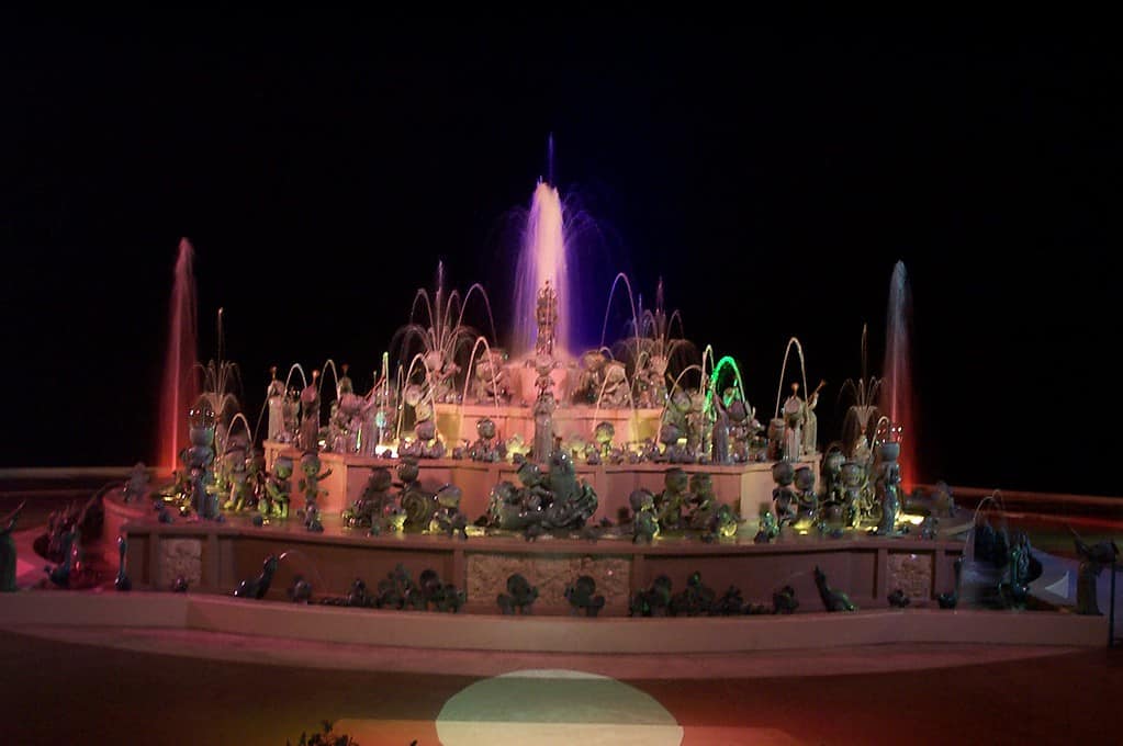 The fountain show at the Precious Moments Park, in Carthage, Missouri.