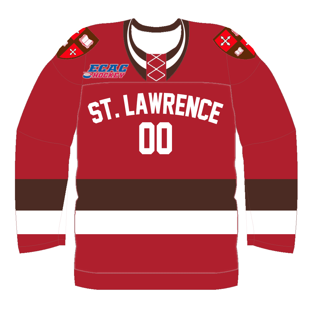 Hockey jersey from St. Lawrence U-home of one of 11 oldest hockey rinks in America