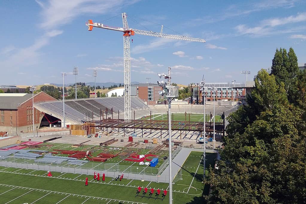 view of martin stadium of Washington State University in Pullman, WA