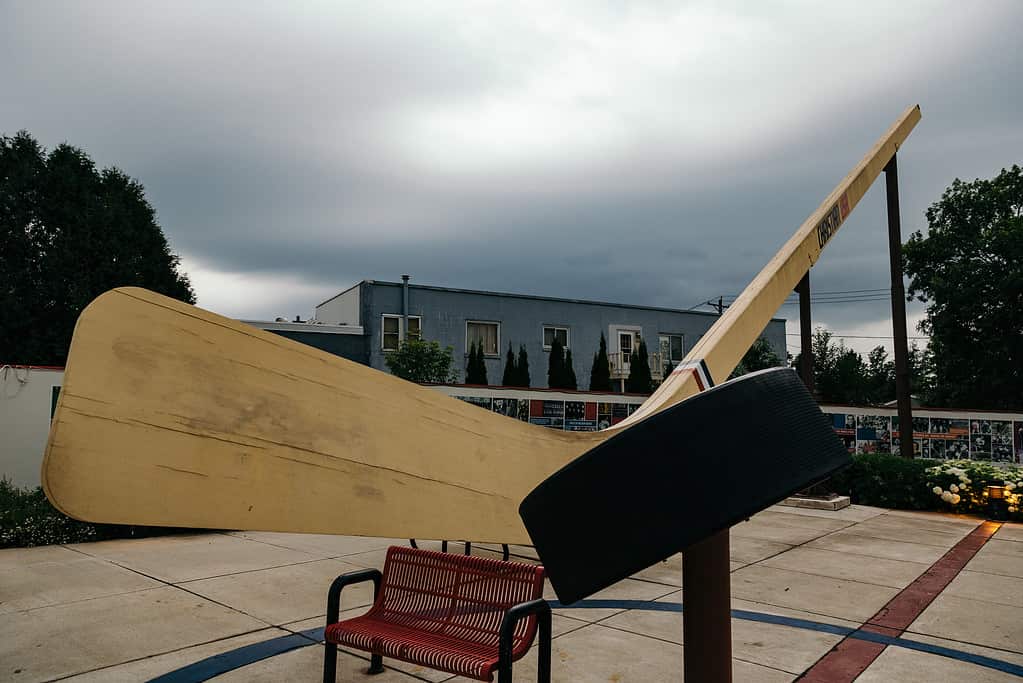 The World's Largest Hockey Stick is on display in MN.