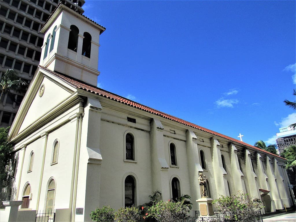 The exterior of Cathedral Basilica of Our Lady of Peace - Honolulu 