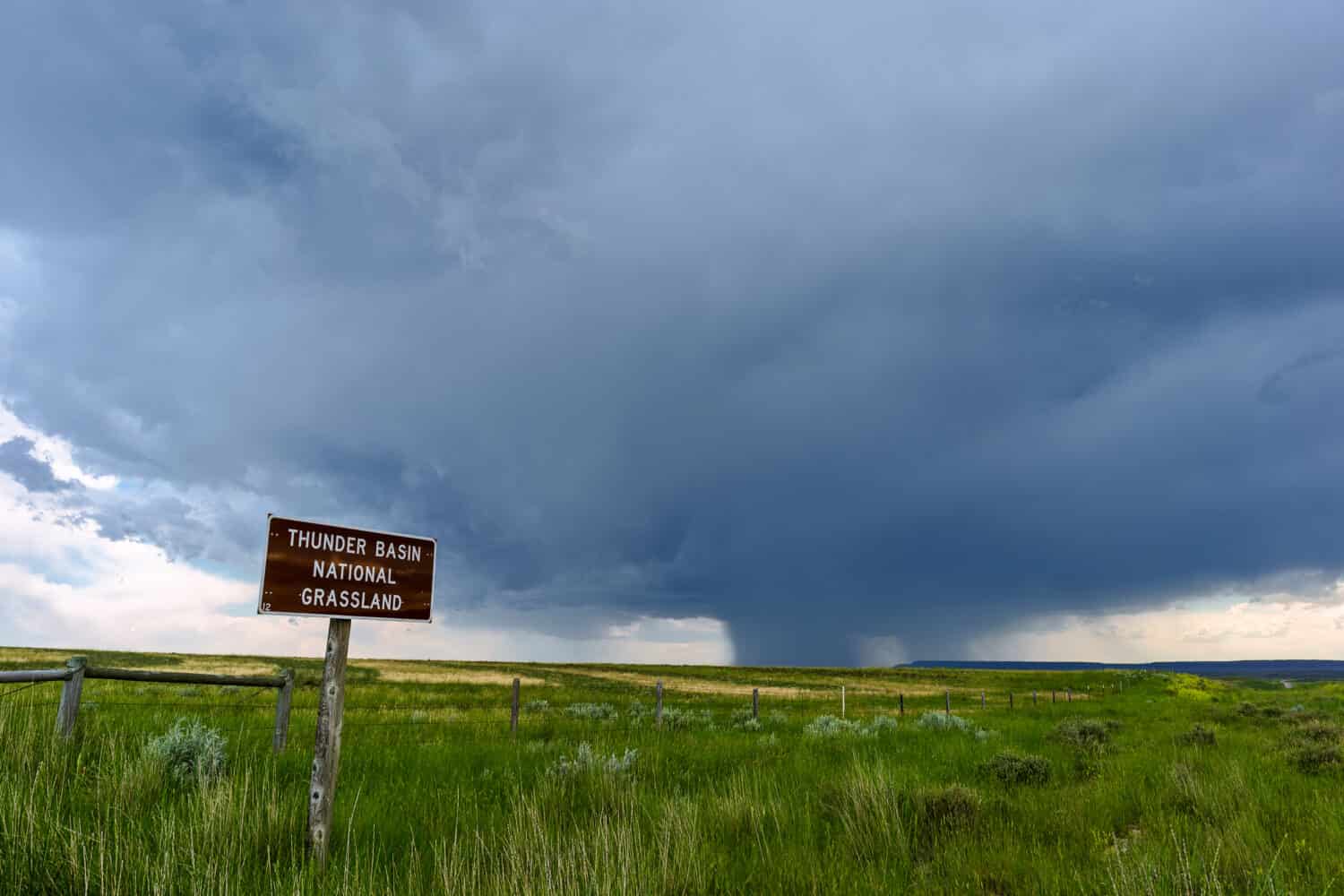 Thunderstorm over the Thunder Basin National Grassland, Wyoming.