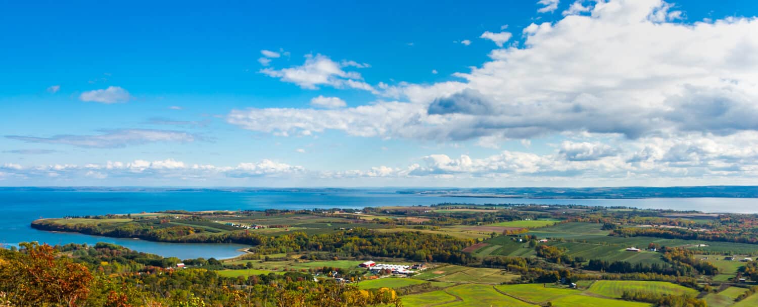 Top panoramic view to  Annapolis Valley, Canada, Halifax, Nova Scotia