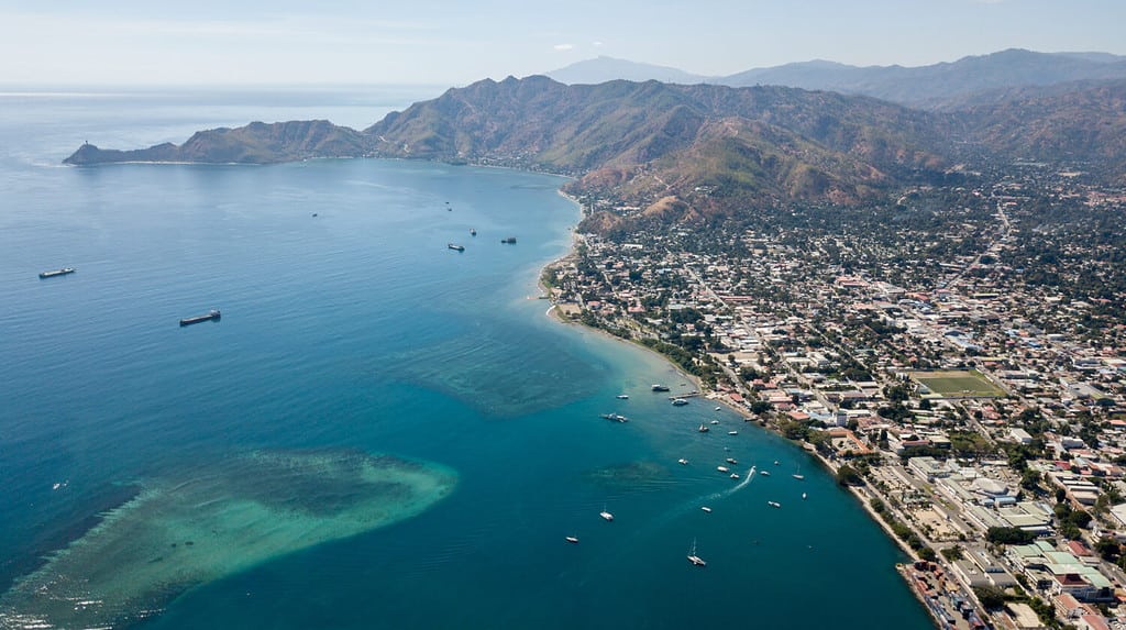 Aerial photo of Dili, Timor-Leste