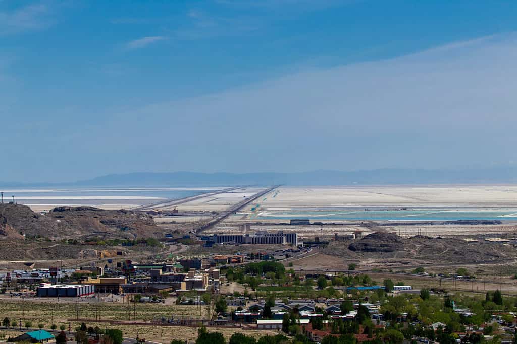 West Wendover Nevada overlooking the Bonneville Salt Flats