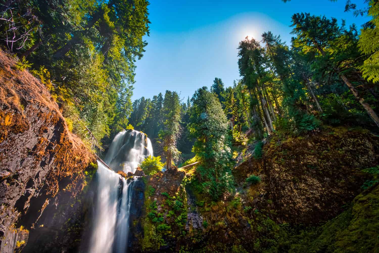 Falls Creek Falls in Gifford Pinchot National Forest, Washington